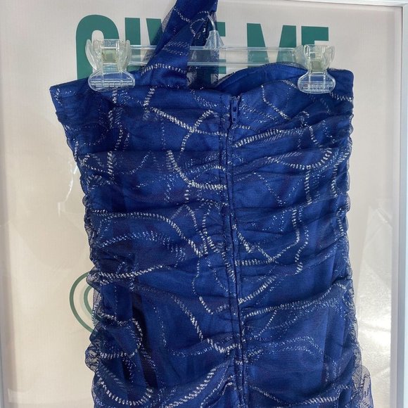 Ruched Tulle Sparkly Mini Dress - Picture 4 of 5